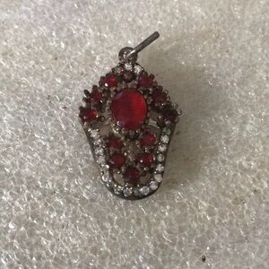 Elegant Ruby and Silver Pendant